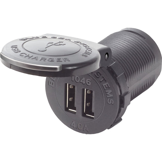 Blue Sea 1046 48V Dual USB Charger Socket Mount 1046