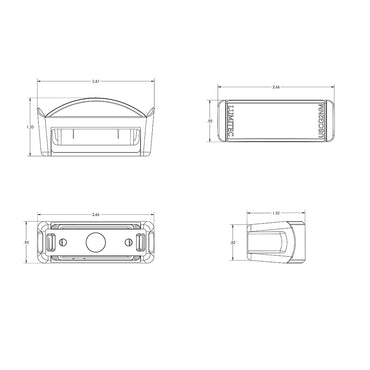 Lumitec Contour Series Inset Navigation Light Stern White 101576