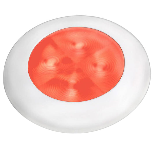 Hella Marine Red LED Round Courtesy Lamp White Bezel 24V 980508241