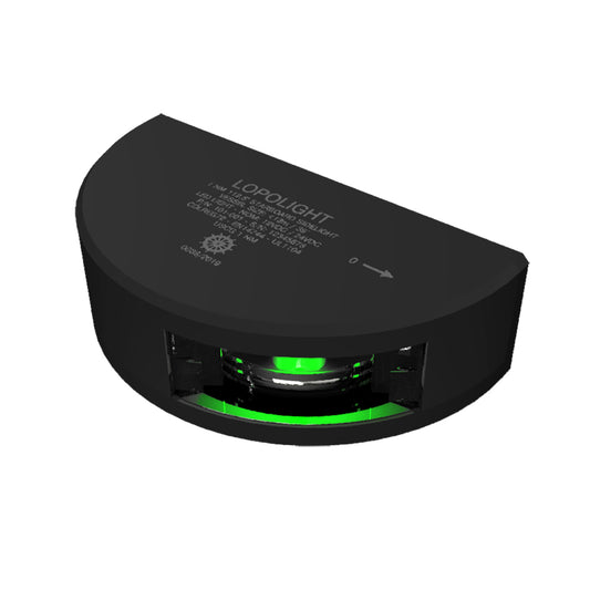 Lopolight Series 101001 Starboard Side Light 1NM Vertical Mount Green Black Housing 101001B