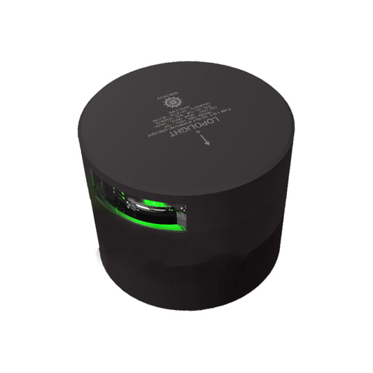 Lopolight Series 301108 Navigation Light 3NM Horizontal Mount Green Black Housing 301108B