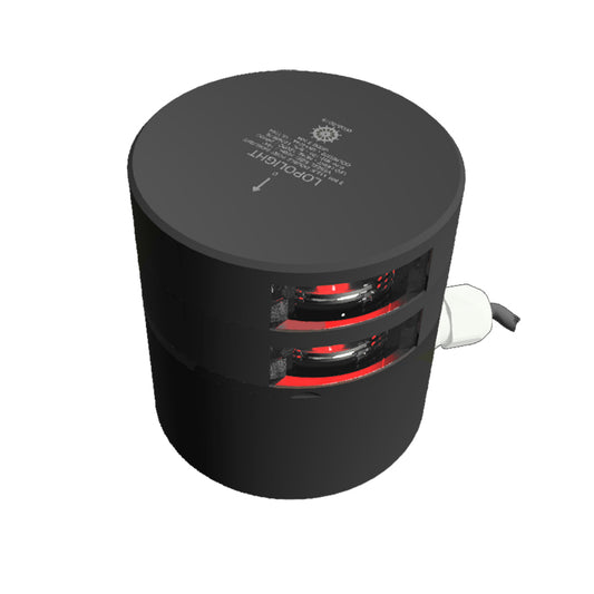 Lopolight Series 301109 Double Stacked Navigation Light 3NM Horizontal Mount Red Black Housing 301109STB