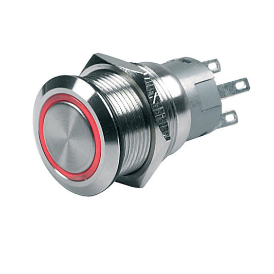 BEP PushButton Switch 12V Momentary OnOff Red LED 80511000200