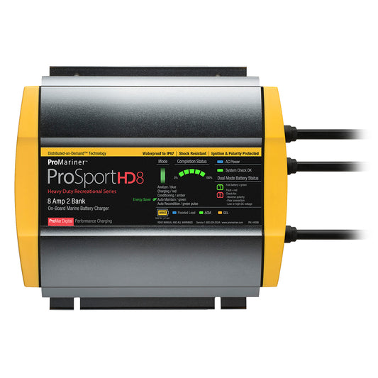 ProMariner ProSportHD 8 Gen 4 8 Amp 2 Bank Battery Charger 44008