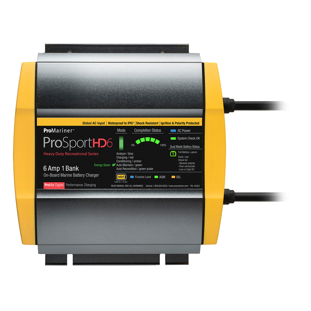 ProMariner ProSportHD 6 Global Gen 4 6 Amp 1 Bank Battery Charger 44023