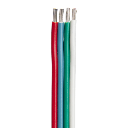 Ancor Flat Ribbon Bonded RGB Cable 164 AWG Red Light Blue Green White 100 160110