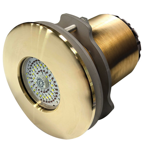 Lumitec SeaBlaze Typhoon Underwater Light Bronze ThruHull LED Light WhiteBlue Flush Mount 101450