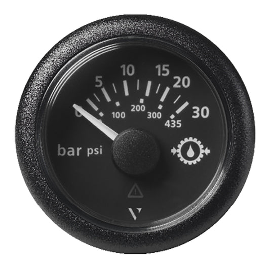 Veratron 52MM 2116 ViewLine Transmission Oil Pressure 30 Bar435 PSI Black Dial Round Bezel A2C59514141
