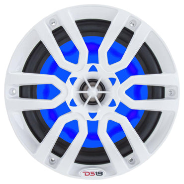 DS18 HYDRO 65 2Way Marine Speakers wRGB LED Lights 300W  White NXL6
