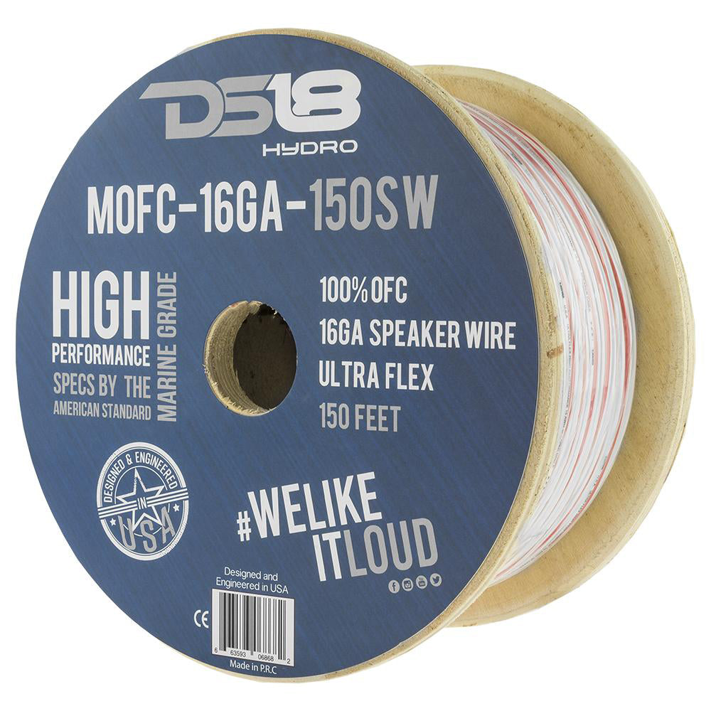 DS18 HYDRO Marine Grade OFC Speaker Wire 16 GA 150 Roll MOFC16GA150SW