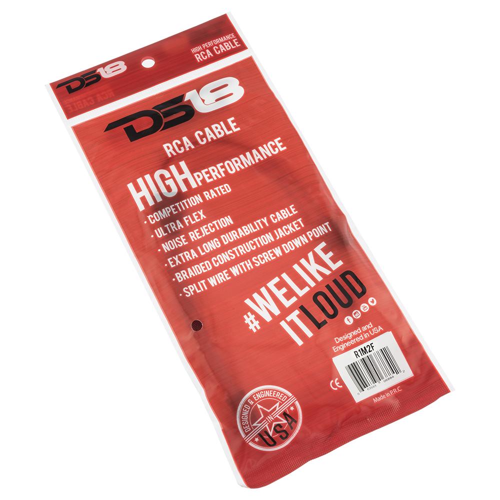 DS18 Advance Ultra Flex RCA Y Connector Cable 2 Female to 1 Male R1M2F