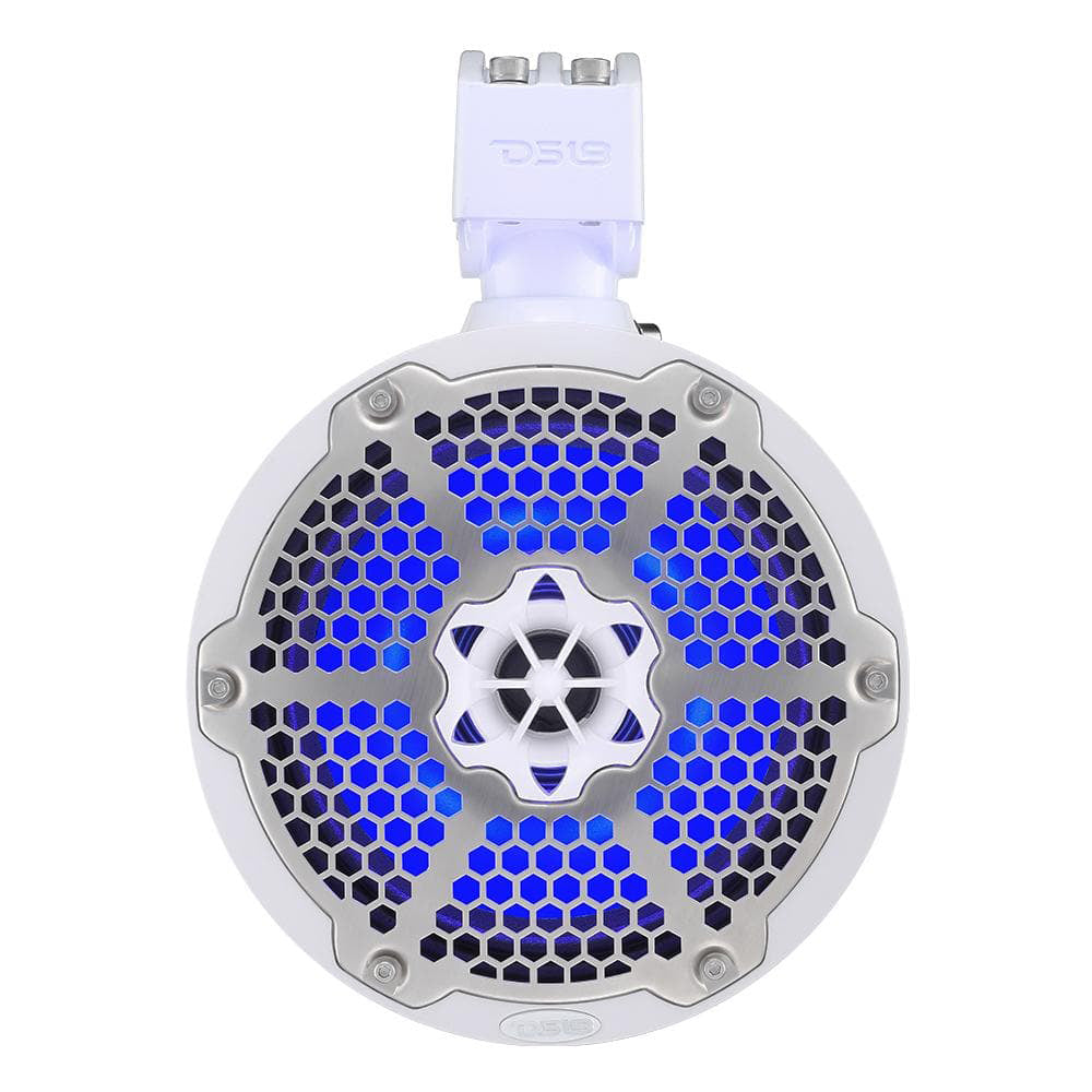 DS18 Hydro 65 Neodymium Wakeboard Speakers with 1 Driver and RGB LED Lights 450W White NXLX6TPNEOWH
