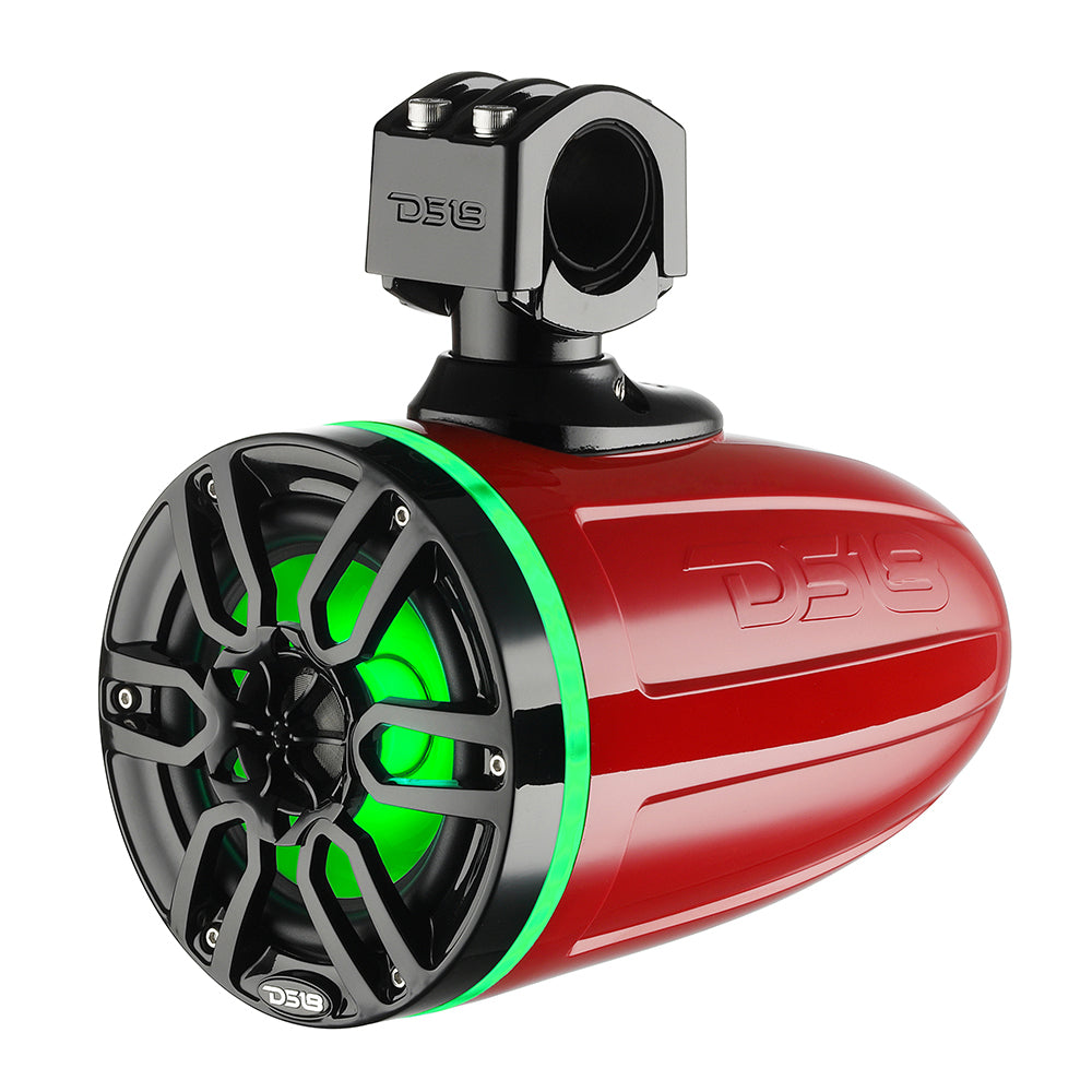 DS18 X Series HYDRO 8 Wakeboard Pod Tower Speaker wRGB LED Light 375W Red NXLX8TPRD