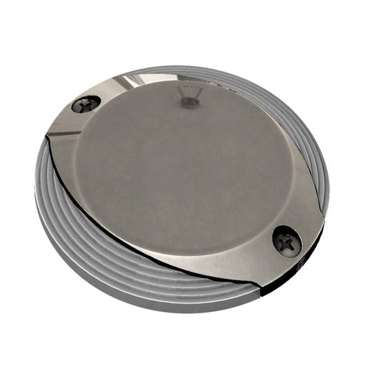 Lumitec Scallop Surface Mount Pathway Light Spectrum RGBWWarm White Stainless Steel Housing 101672