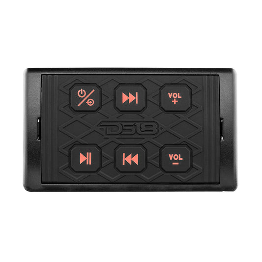 DS18 Marine Waterproof Bluetooth Streaming Audio Receiver Square Controller fAndroid iPhone BTRCSQ