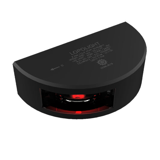 Lopolight Series 301002 Port Sidelight 2NM Vertical Mount Red Black Housing 6M Cable 301002B6M