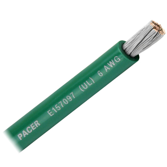 Pacer Green 6 AWG Battery Cable Sold By The Foot WUL6GNFT