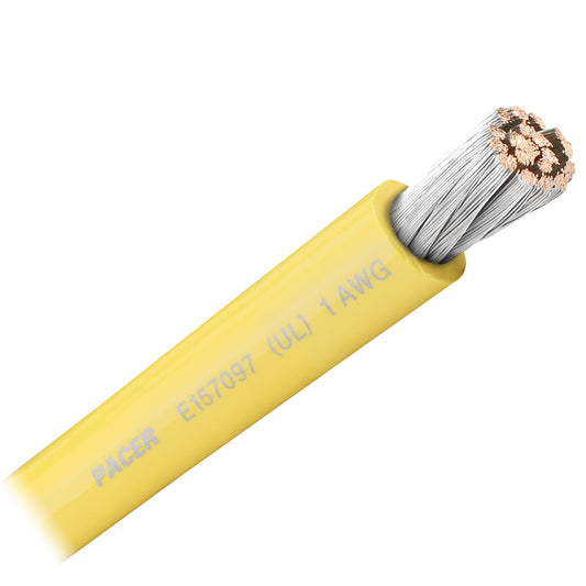 Pacer Yellow 1 AWG Battery Cable Sold By The Foot WUL1YLFT