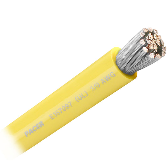 Pacer Yellow 30 AWG Battery Cable Sold By The Foot WUL30YLFT