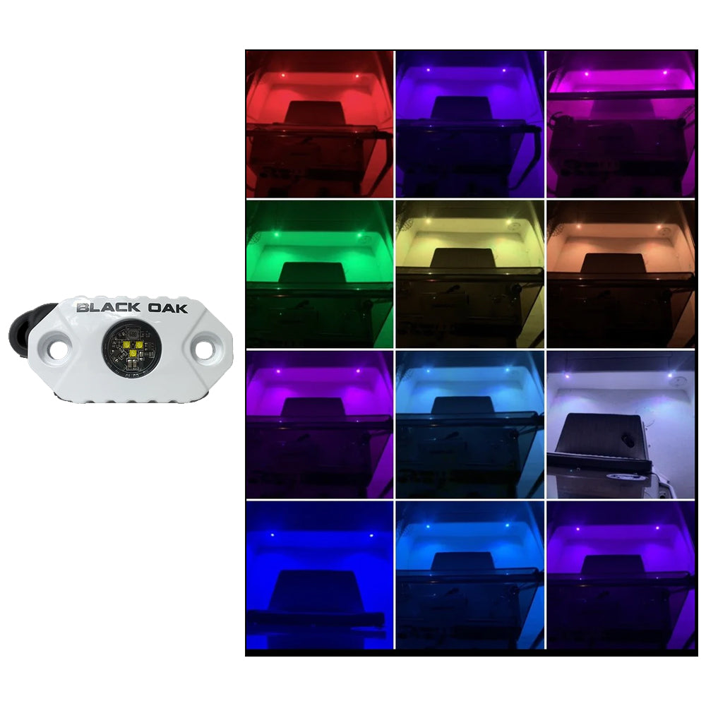 Black Oak Rock Accent Light RGB White Housing MALRGB
