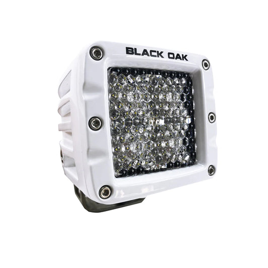 Black Oak 2 Marine LED Pod Light  Diffused Optics  White Housing  Pro Series 30 2DMPOD10CR