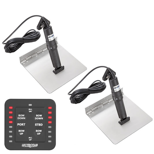 Lectrotab XKA Stainless Steel Trim Tab Kit wOneTouch Control 12 x 24 XKASL12X24