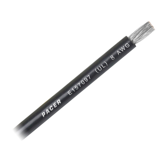 Pacer Black 8 AWG Battery Cable Sold By The Foot WUL8BKFT