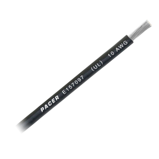 Pacer Black 10 AWG Battery Cable Sold By The Foot WUL10BKFT