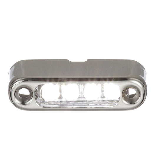 Attwood White LED Micro Light wStainless Steel Bezel  Vertical Mount 6350W7