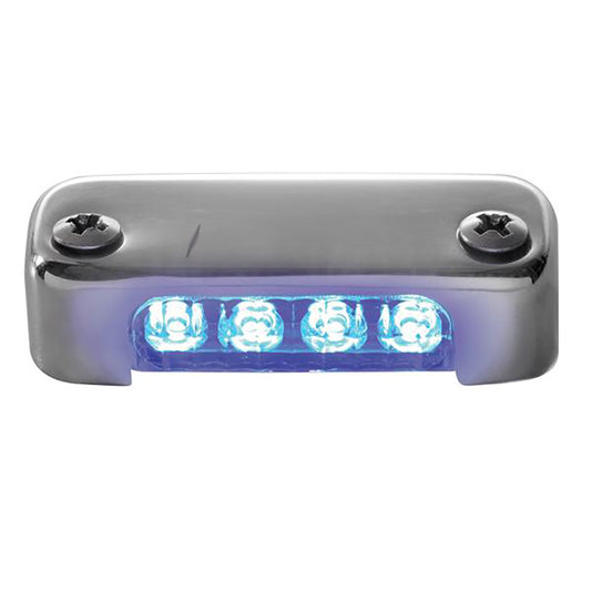 Attwood Blue LED Micro Light wStainless Steel Bezel  Vertical Mount 6350B7