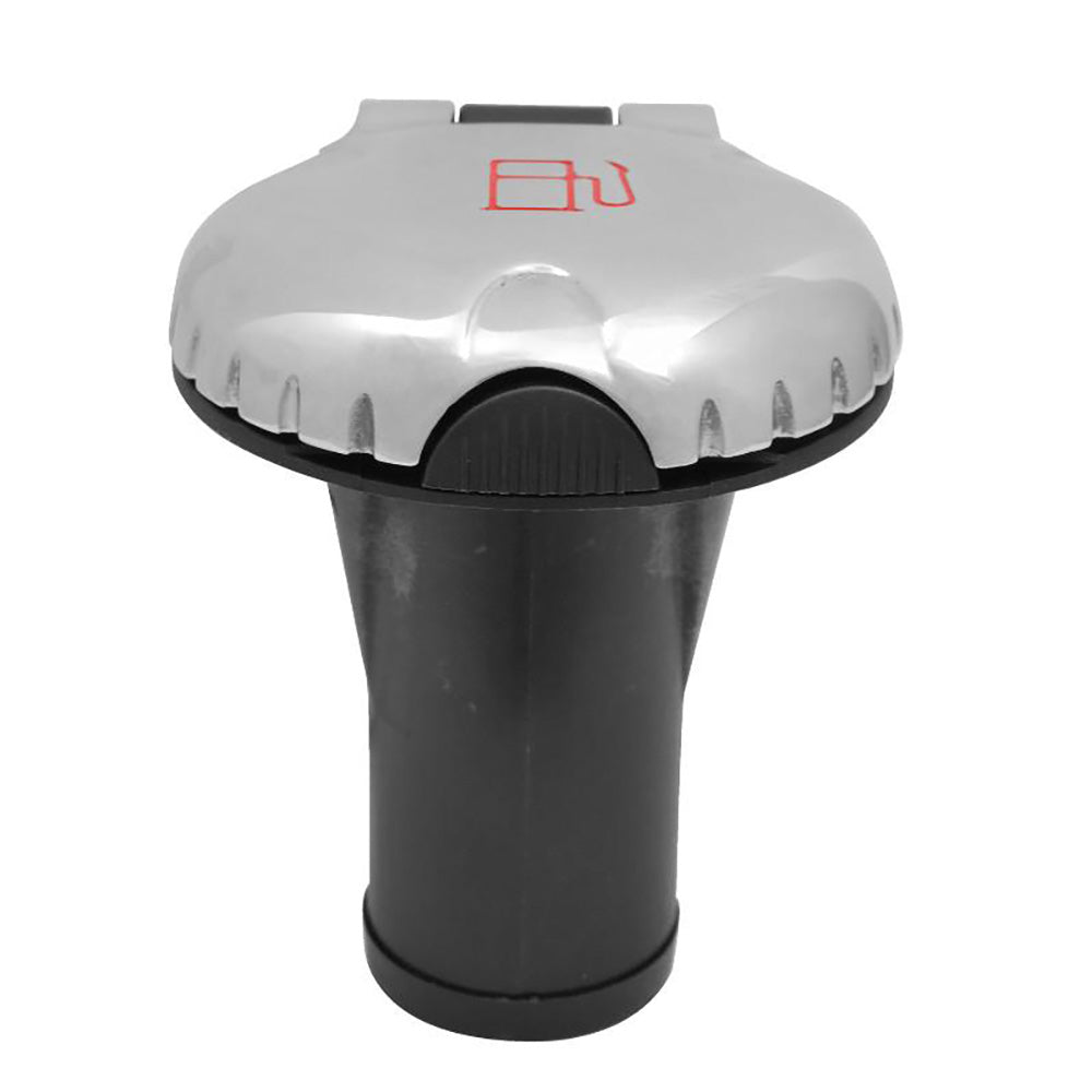 Attwood Deck Fill fCarbon Canister System Straight Body Scalloped Stainless Steel Cap 99DFCCSS1S