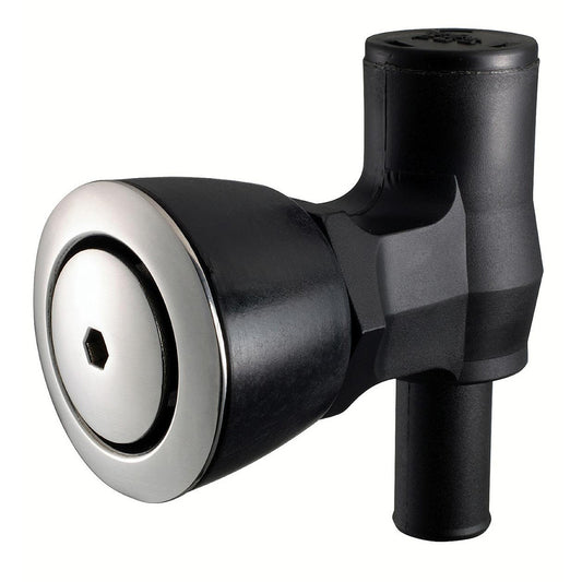 Attwood 90 PTrap Fuel Tank Vent Flush Mount Black wStainless Steel Vent Head 16746