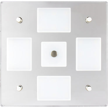 SeaDog Square LED Mirror Light wOnOff Dimmer White Blue 4018403