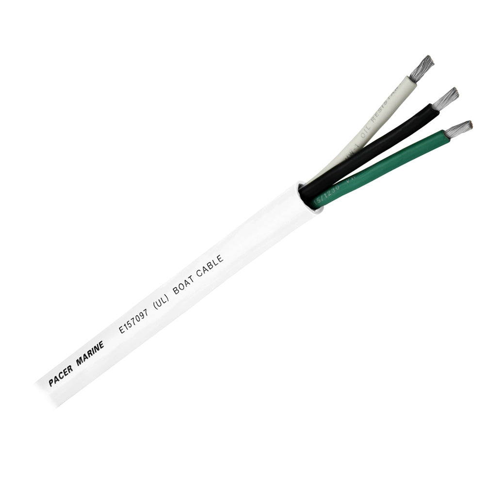 Pacer Round 3 Conductor Cable 100 123 AWG Black Green White WR123100