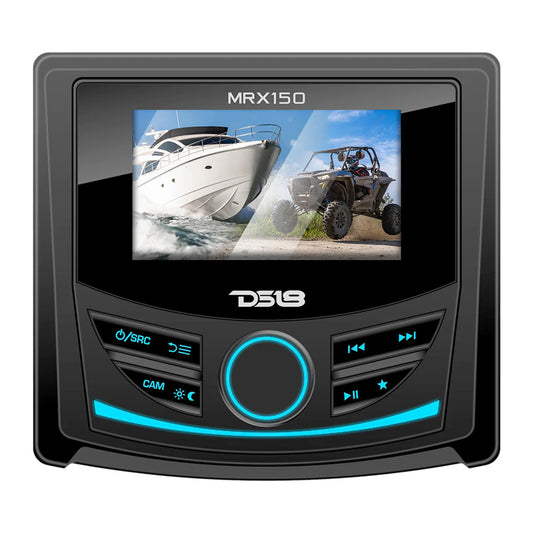 DS18 MRX150 2 Zone Marine Powersports Head Unit w3 Color TFT Display Bluetooth 4 x 40W MRX150