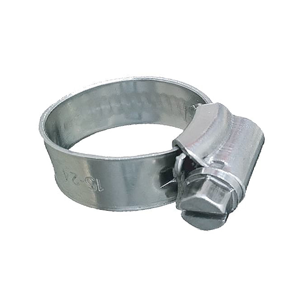 Trident Marine 316 SS NonPerforated Worm Gear Hose Clamp 38 Band 1116 112 Clamping Range 10Pack SAE Size 16 7051001
