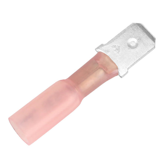 Pacer 2218 AWG Heat Shrink Male Disconnect 100 Pack TDE18250M100