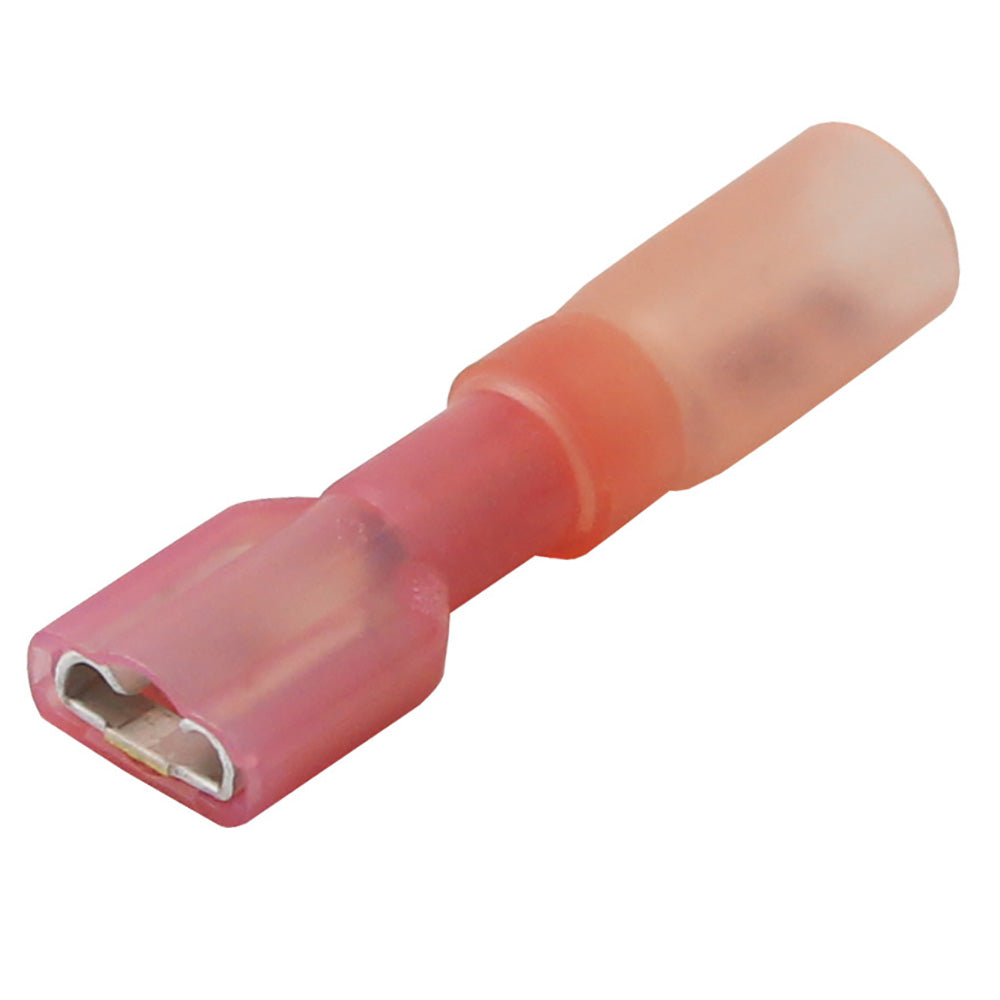 Pacer 2218 AWG Heat Shrink Female Disconnect 100 Pack TDE18250FI100