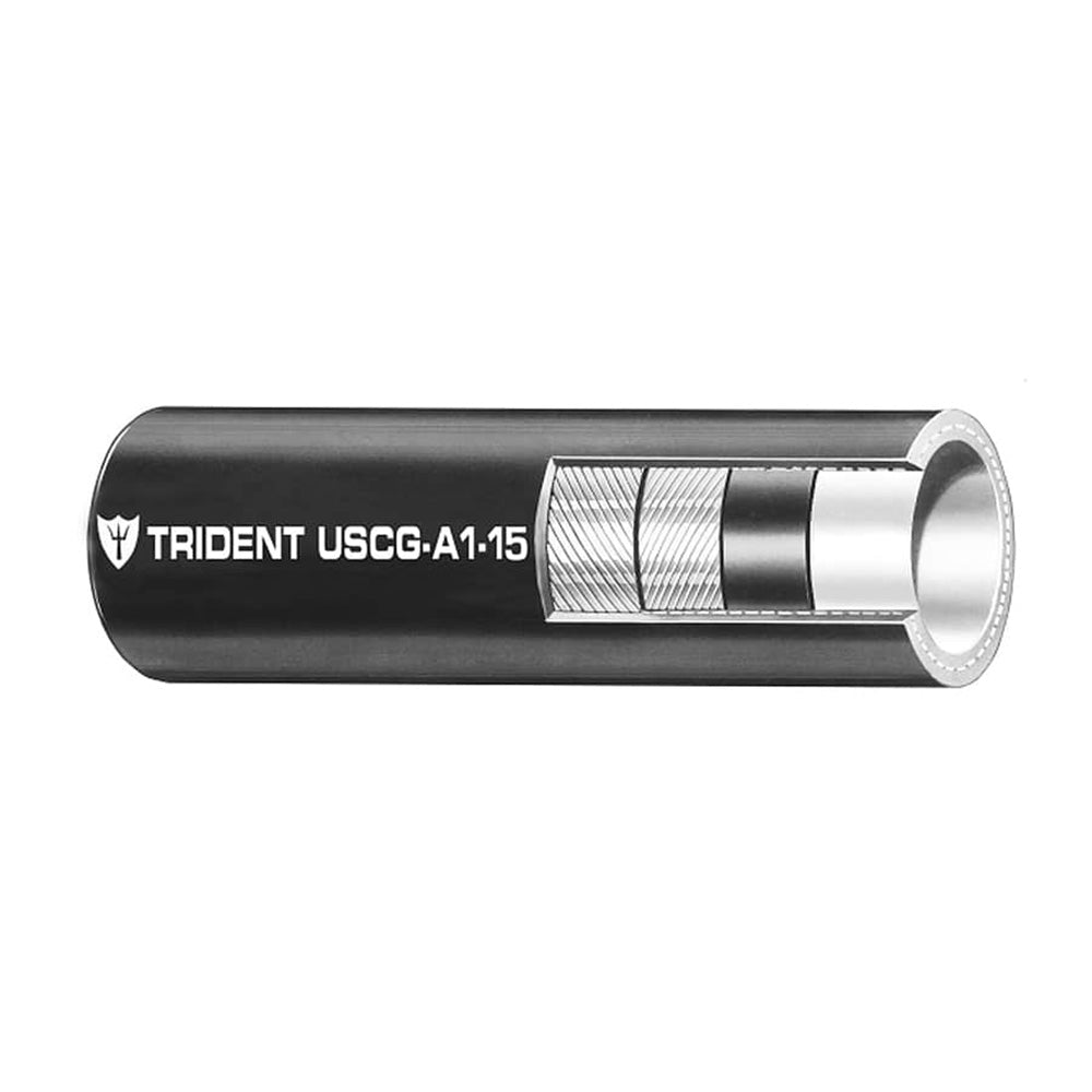 Trident Marine 38 Low Permeation Type A115 Fuel Line Hose Black Sold by the Foot 3650386FT