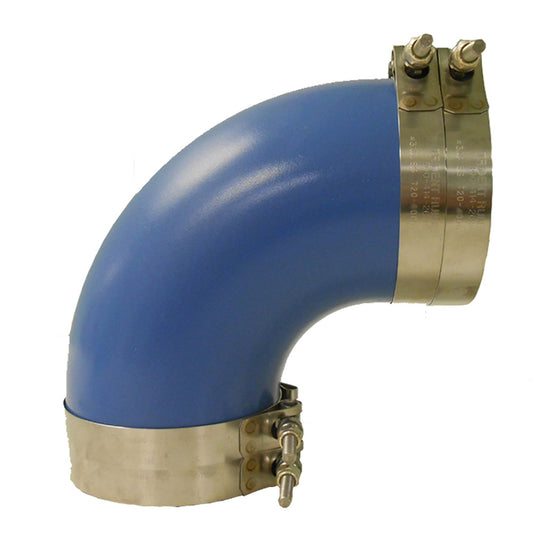 Trident Marine 4 ID 90Degree Blue Silicone Molded Wet Exhaust Elbow w4 TBolt Clamps 290V4000SS