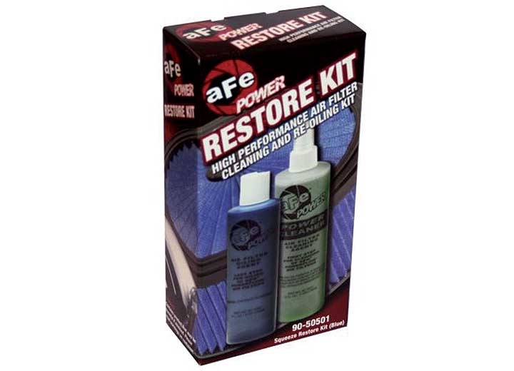 aFe Power Air Filter Restore Kit - 8 OZ Oil (Blue) & 12 OZ Power Cleaner (squeeze Bottle) - Air Filter Cleaners