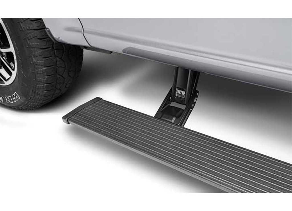 Amp Research 22-C Silverado/sierra 1500/2500 Gas/diesel Crew/extcab Powerstep Plug N Play System Black - Running Boards & Power Steps