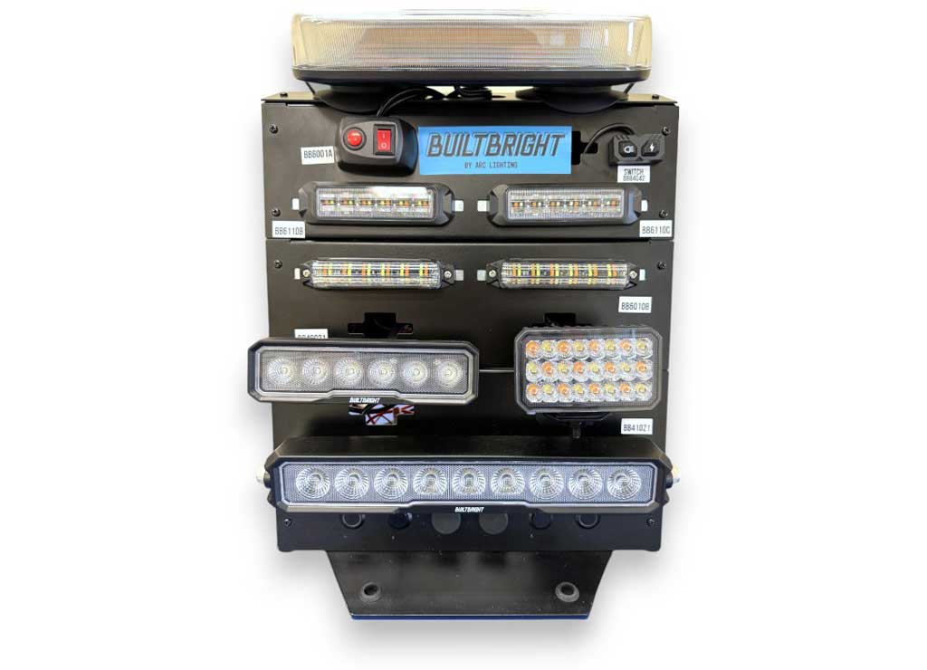 Arc Lighting Builtbright Countertop Display With Lcd Display 4 Strobes 2 Work Lights (1 Ea) Black - Product Displays