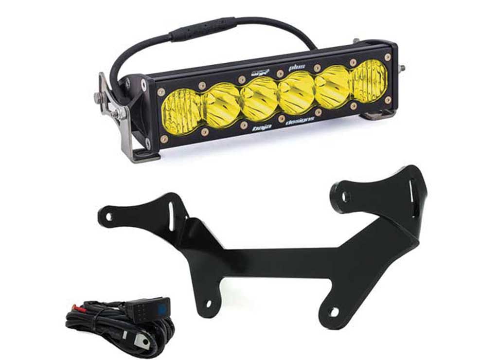 Baja Designs 17-C Can-am Maverick X3 Onx6+ Led 10IN Shock Mount Kit - Driving/combo Baja Amber - ATV/UTV Lighting