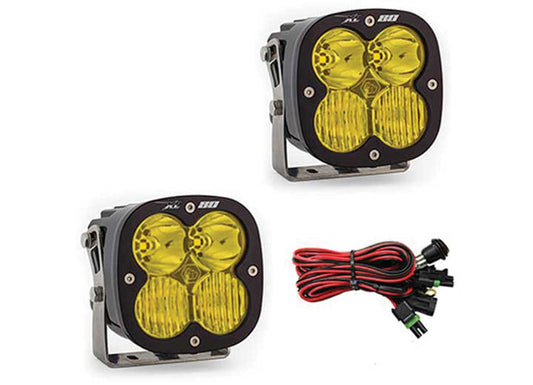 Baja Designs Xl80 Led Auxiliary Light Pod Pair Driving/combo Amber - Light Pods