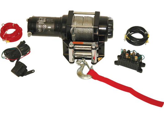 Bulldog Winch 2500LB Atv Winch, With Mini-rocker Switch, Mounting Channel, Roller Fairlead - ATV/UTV Winches