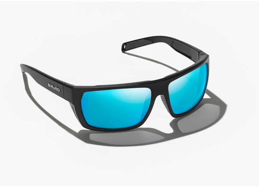 Bajio Sunglasses Palometa Blue Mirror Glass Black Matte - Sunglasses