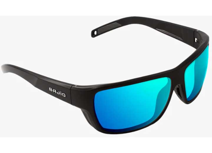 Bajio Sunglasses Rigolets Blue Mirror Glass Black Matte - Sunglasses
