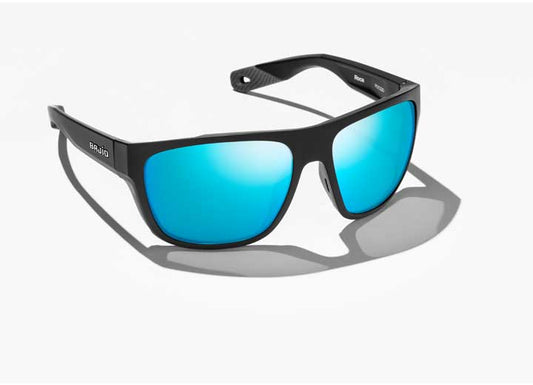 Bajio Sunglasses Las Rocas Blue Mirror Glass Black Matte - Sunglasses