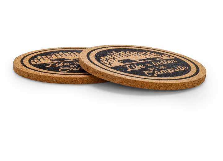 Camco Life IS Better AT The Campsite Coasters, Cork, Truck/trailer - Coasters